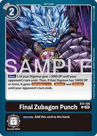 Final Zubagon Punch (Reprint) - Advanced Booster Digimon Generation - Digimon Card Game card