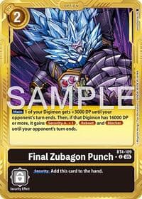 Final Zubagon Punch (Gold Border) - Advanced Booster Digimon Generation - Digimon Card Game card