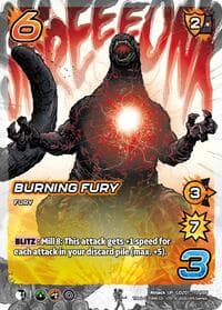 Burning Fury - Godzilla: Reign of Kaiju - UniVersus card