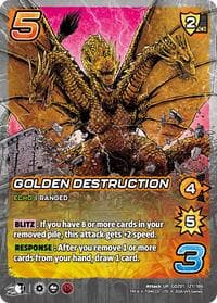 Golden Destruction - Godzilla: Reign of Kaiju - UniVersus card