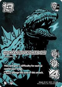 Humanity Fights On (Alternate Art) - Godzilla: Reign of Kaiju - UniVersus card