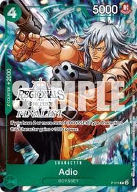 Adio (Online Regional Finalist Card Set 2025 Vol.1) - One Piece Promotion Cards - One Piece Card Game card