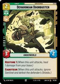 Devaronian Doorbuster - A Lawless Time - Star Wars: Unlimited card