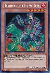 Brotherhood of the Fire Fist - Coyote - Lord of the Tachyon Galaxy - YuGiOh card