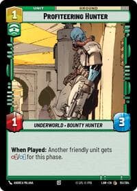 Profiteering Hunter - A Lawless Time - Star Wars: Unlimited card
