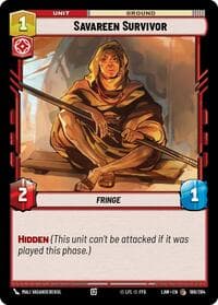Savareen Survivor - A Lawless Time - Star Wars: Unlimited card