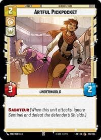 Artful Pickpocket - A Lawless Time - Star Wars: Unlimited card