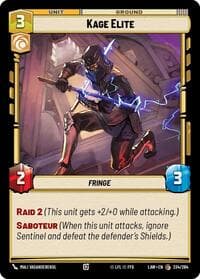 Kage Elite - A Lawless Time - Star Wars: Unlimited card