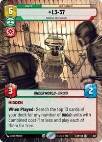 L3-37 - Radical Instigator (Hyperspace) - A Lawless Time - Star Wars: Unlimited card