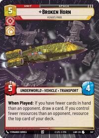 Broken Horn - Vizago's Pride (Hyperspace) - A Lawless Time - Star Wars: Unlimited card