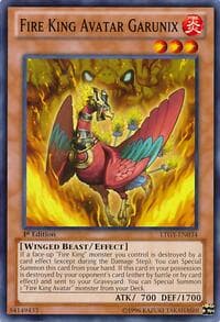 Fire King Avatar Garunix - Lord of the Tachyon Galaxy - YuGiOh card