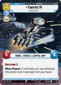 Tantive IV - Carrying Hope (Hyperspace) - A Lawless Time - Star Wars: Unlimited card