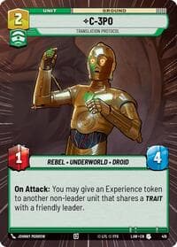 C-3PO - Translation Protocol (Hyperspace) - A Lawless Time - Star Wars: Unlimited card
