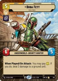 Boba Fett - For a Price (Hyperspace) - A Lawless Time - Star Wars: Unlimited card