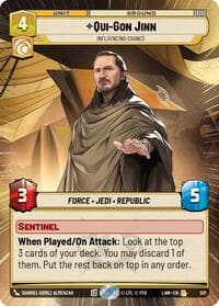 Qui-Gon Jinn - Influencing Chance (Hyperspace) - A Lawless Time - Star Wars: Unlimited card