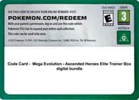 Code Card - Ascended Heroes Elite Trainer Box digital bundle - ME: Ascended Heroes - Pokemon card