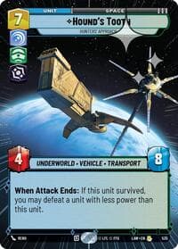 Hound's Tooth - Hunters' Approach (Hyperspace Foil) - A Lawless Time - Star Wars: Unlimited card
