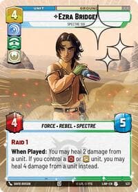 Ezra Bridger - Spectre Six (Hyperspace Foil) - A Lawless Time - Star Wars: Unlimited card