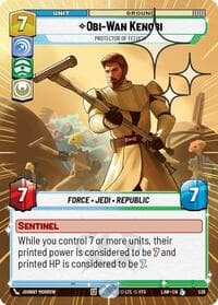 Obi-Wan Kenobi - Protector of Felucia (Hyperspace Foil) - A Lawless Time - Star Wars: Unlimited card