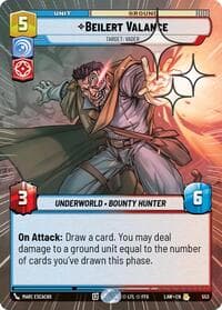 Beilert Valance - Target: Vader (Hyperspace Foil) - A Lawless Time - Star Wars: Unlimited card