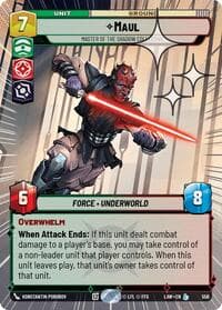 Maul - Master of the Shadow Collective (Hyperspace Foil) - A Lawless Time - Star Wars: Unlimited card