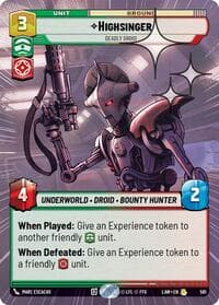 Highsinger - Deadly Droid (Hyperspace Foil) - A Lawless Time - Star Wars: Unlimited card