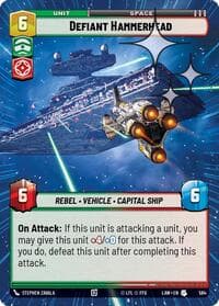 Defiant Hammerhead (Hyperspace Foil) - A Lawless Time - Star Wars: Unlimited card