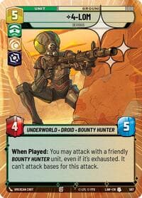 4-LOM - Devious (Hyperspace Foil) - A Lawless Time - Star Wars: Unlimited card