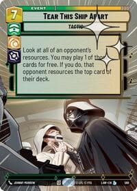 Tear This Ship Apart (Hyperspace Foil) - A Lawless Time - Star Wars: Unlimited card