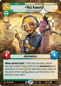 Maz Kanata - Where's My Boyfriend? (Hyperspace Foil) - A Lawless Time - Star Wars: Unlimited card