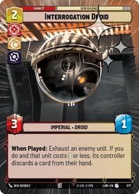 Interrogation Droid (Hyperspace Foil) - A Lawless Time - Star Wars: Unlimited card