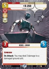 K-2S0 - Locking the Vault (Hyperspace Foil) - A Lawless Time - Star Wars: Unlimited card
