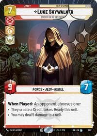 Luke Skywalker - Profit or Be Destroyed (Hyperspace Foil) - A Lawless Time - Star Wars: Unlimited card