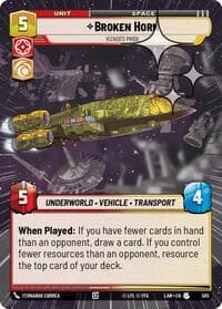 Broken Horn - Vizago's Pride (Hyperspace Foil) - A Lawless Time - Star Wars: Unlimited card