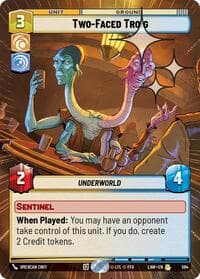 Two-Faced Troig (Hyperspace Foil) - A Lawless Time - Star Wars: Unlimited card