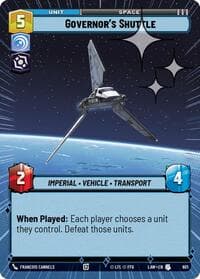 Governor's Shuttle (Hyperspace Foil) - A Lawless Time - Star Wars: Unlimited card