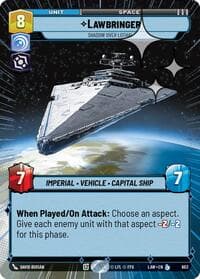 Lawbringer - Shadow Over Lothal (Hyperspace Foil) - A Lawless Time - Star Wars: Unlimited card