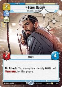 Bodhi Rook - Creating a Diversion (Hyperspace Foil) - A Lawless Time - Star Wars: Unlimited card