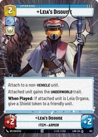 Leia's Disguise (Hyperspace Foil) - A Lawless Time - Star Wars: Unlimited card