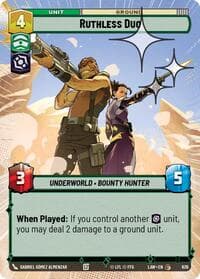 Ruthless Duo (Hyperspace Foil) - A Lawless Time - Star Wars: Unlimited card
