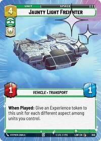Jaunty Light Frieghter (Hyperspace Foil) - A Lawless Time - Star Wars: Unlimited card