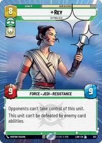 Rey - Skywalker (Hyperspace Foil) - A Lawless Time - Star Wars: Unlimited card