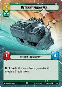 Getaway Freighter (Hyperspace Foil) - A Lawless Time - Star Wars: Unlimited card