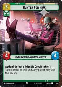 Hunter for Hire (Hyperspace Foil) - A Lawless Time - Star Wars: Unlimited card