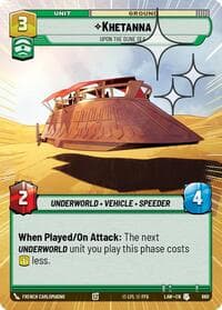 Khetanna - Upon the Dune Sea (Hyperspace Foil) - A Lawless Time - Star Wars: Unlimited card