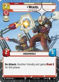 Weazel - Fighting Back (Hyperspace Foil) - A Lawless Time - Star Wars: Unlimited card