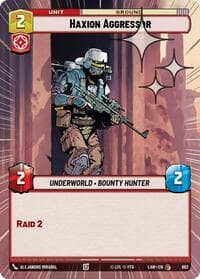 Haxion Aggressor (Hyperspace Foil) - A Lawless Time - Star Wars: Unlimited card