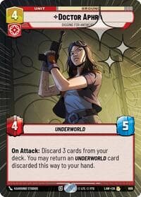 Doctor Aphra - Digging for Answers (Hyperspace Foil) - A Lawless Time - Star Wars: Unlimited card