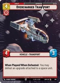 Overcharged Transport (Hyperspace Foil) - A Lawless Time - Star Wars: Unlimited card