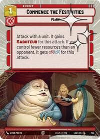 Commence the Festivities (Hyperspace Foil) - A Lawless Time - Star Wars: Unlimited card